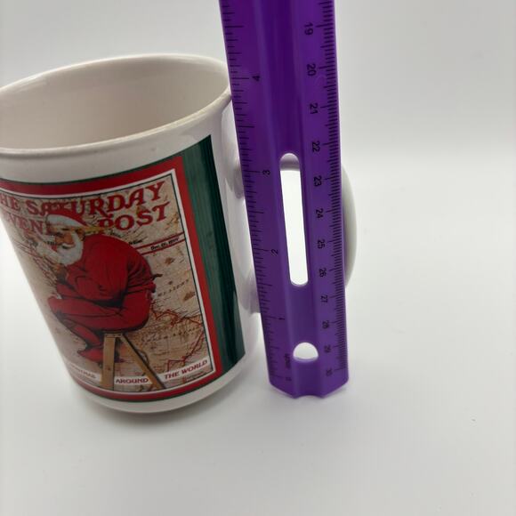 Lot of 3 Norman Rockwell Saturday Evening Post Christmas Mugs Cups Westwood - Picture 2 of 15